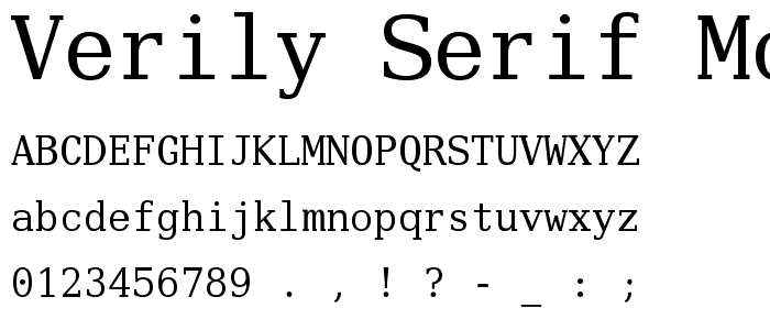 Verily Serif Mono police